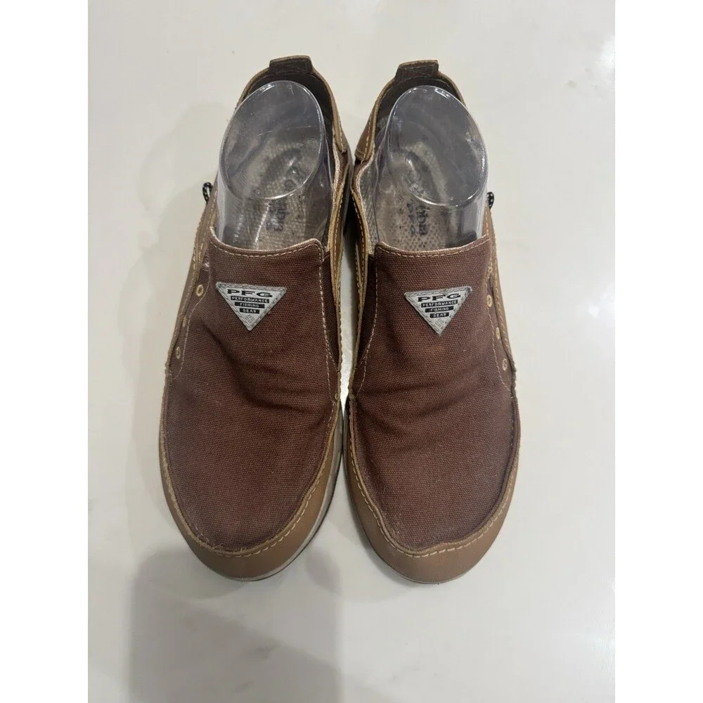 Columbia PFG Bahama Vent Relaxed Slip On Boat Shoes Men’s 12 Brown Tan Fishing..